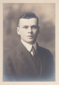 Portrait photo of Joel C. Swisher upon his graduation from George School in 1916